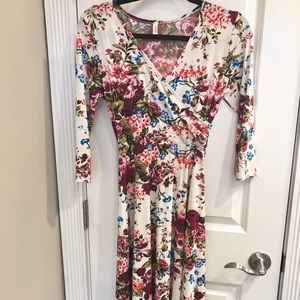 PinkBlush Faux Wrap Reg / Nursing/ Maternity dress